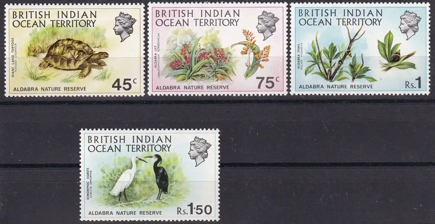 British Indian Ocean 1971 Aldabra Nature Reserve, Birds-MNH(**) British Indian Ocean 1971 Aldabra Nature Reserve, Birds-MNH(**)