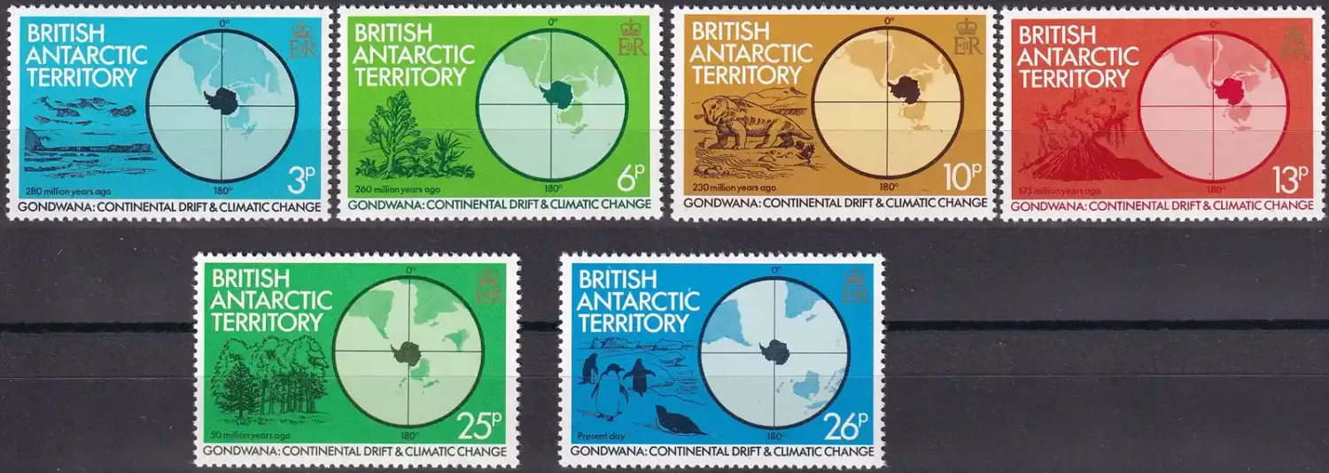British Antarctic: 1982 Gondwanaland. MNH(**) British Antarctic: 1982 Gondwanaland. MNH(**)