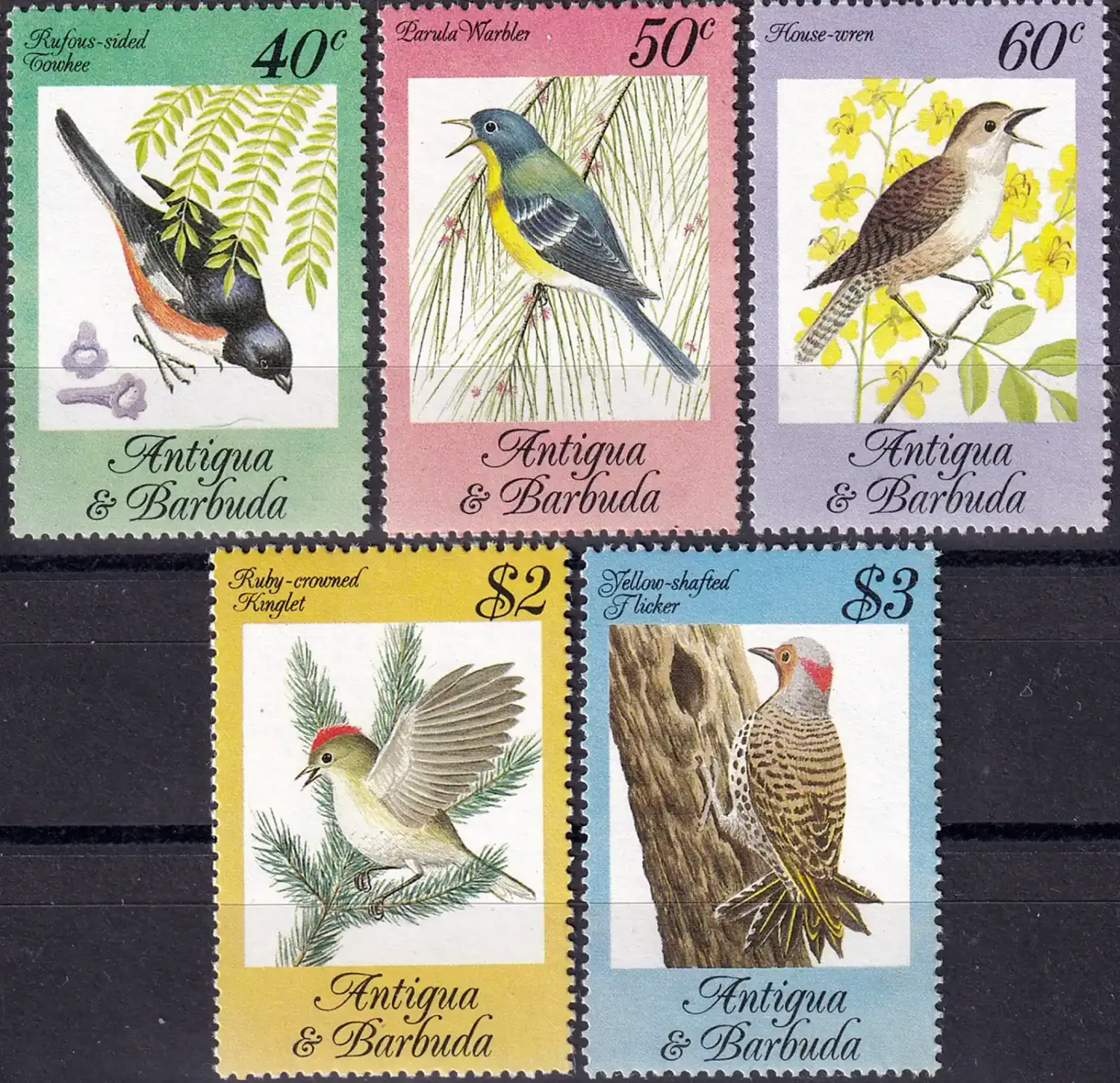 Antigua & Barbuda 1984 Songbirds (v4). MNH(**) Antigua & Barbuda 1984 Songbirds (v4). MNH(**)