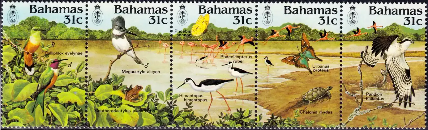 Bahamas 1984 The 25th Anniv of National Trust - Birds (5v)-MNH(**) Bahamas 1984 The 25th Anniv of National Trust - Birds (5v)-MNH(**)