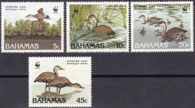 Bahamas 1988 Birds - (WWF) West Indian Whistling Duck. (4v)-MNH(**) Bahamas 1988 Birds - (WWF) West Indian Whistling Duck. (4v)-MNH(**)