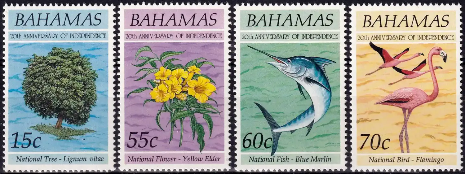 Bahamas 1993 The 20th Anniv of Independence. (4v)-MNH(**) Bahamas 1993 The 20th Anniv of Independence. (4v)-MNH(**)