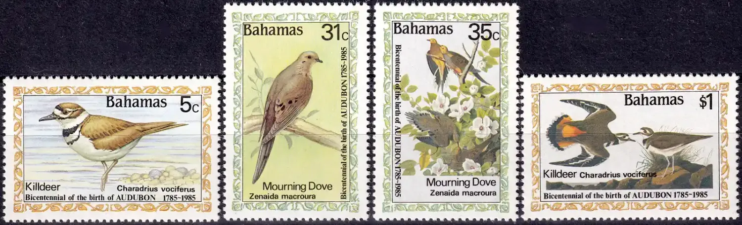 Bahamas 1985 Birds - Birth of John J. Audubon - Birds (4v)-MNH(**) Bahamas 1985 Birds - Birth of John J. Audubon - Birds (4v)-MNH(**)