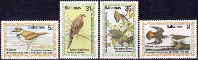 Bahamas 1985 Birds - Birth of John J. Audubon - Birds (4v)-MNH(**) Bahamas 1985 Birds - Birth of John J. Audubon - Birds (4v)-MNH(**)