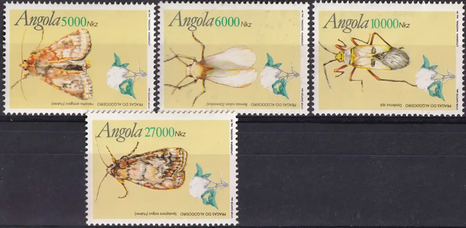 Angola 1994 Insects, Butterflies, Moths. (4v) MNH(**) Angola 1994 Insects, Butterflies, Moths. (4v) MNH(**)