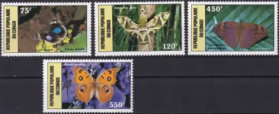 Congo (Rep) 1987 Butterflies (4v) MNH(**) Congo (Rep) 1987 Butterflies (4v) MNH(**)