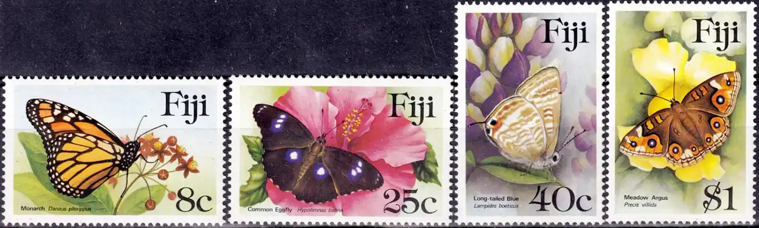 Fiji 1985 Butterflies (4v) MNH(**) Fiji 1985 Butterflies (4v) MNH(**)