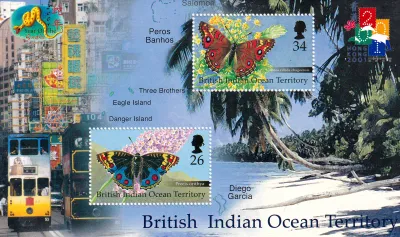 British Indian Ocean 2001 World Philatelic Exhibition HONG KONG 2001 - Chinese New Year - Year of the Snake - Butterflies-MNH(**) British Indian Ocean 2001 World Philatelic Exhibition HONG KONG 2001 - Chinese New Year - Year of the Snake - Butterflies-MNH(**)