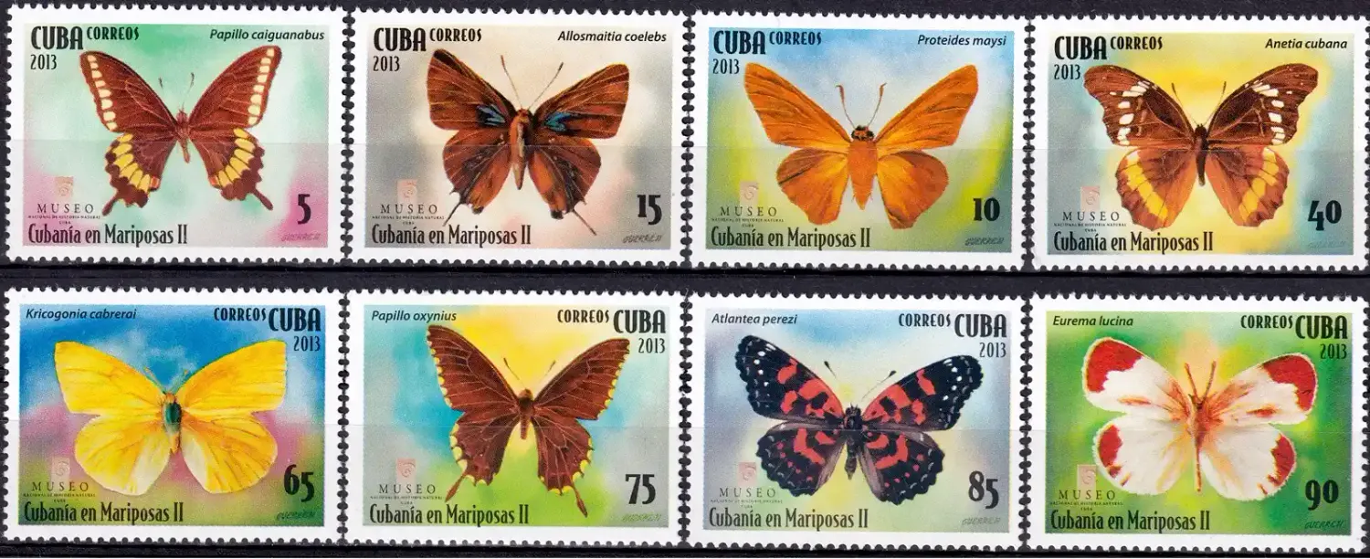 Cuba 2013 Butterflies (8v). MNH (**) Cuba 2013 Butterflies (8v). MNH (**)