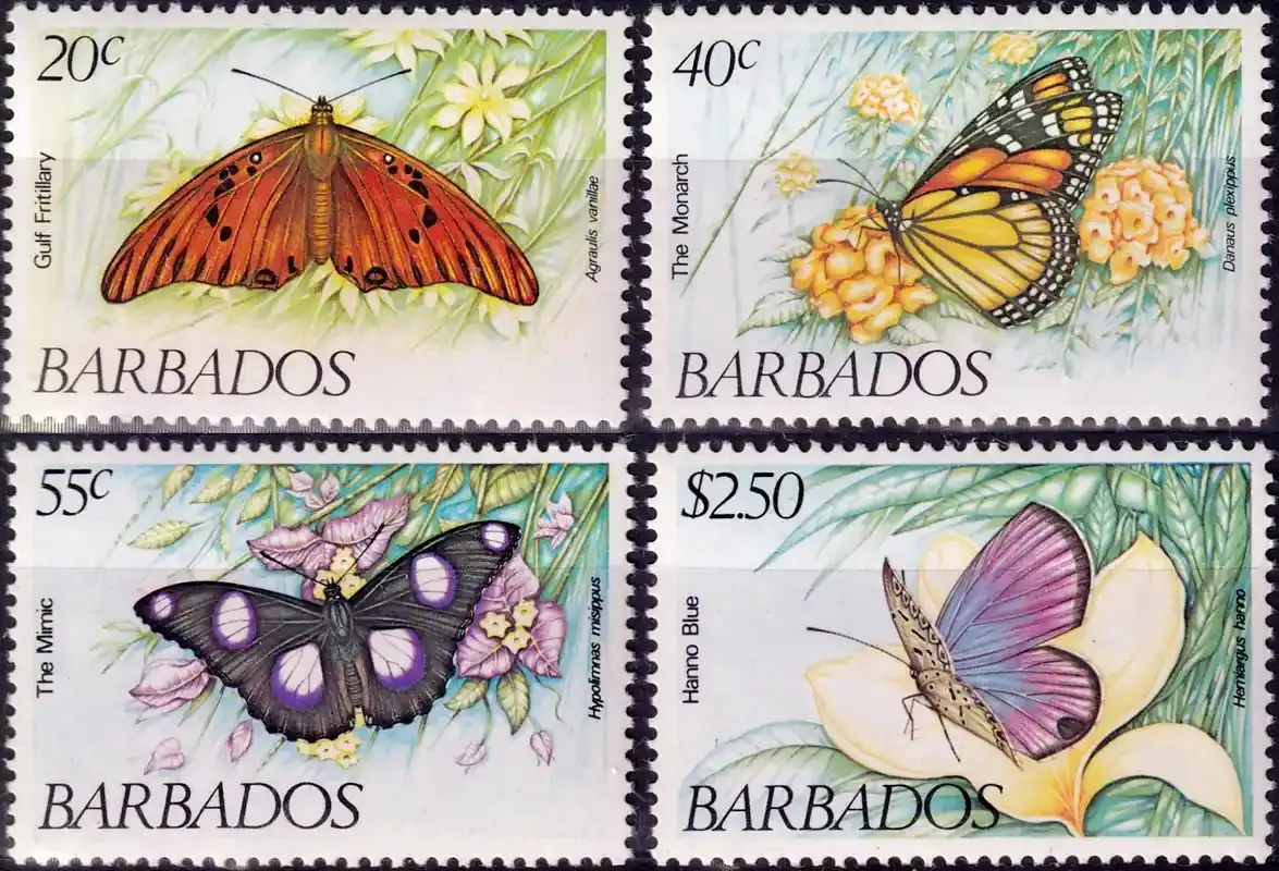 Barbados 1983 Butterflies (4v). MNH(**) Barbados 1983 Butterflies (4v). MNH(**)