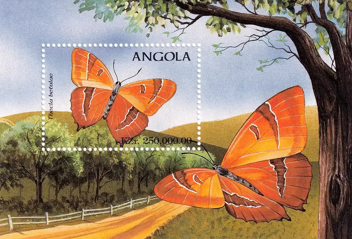 Angola 1998 Butterflies. (ss/1v) MNH(**) Angola 1998 Butterflies. (ss/1v) MNH(**)