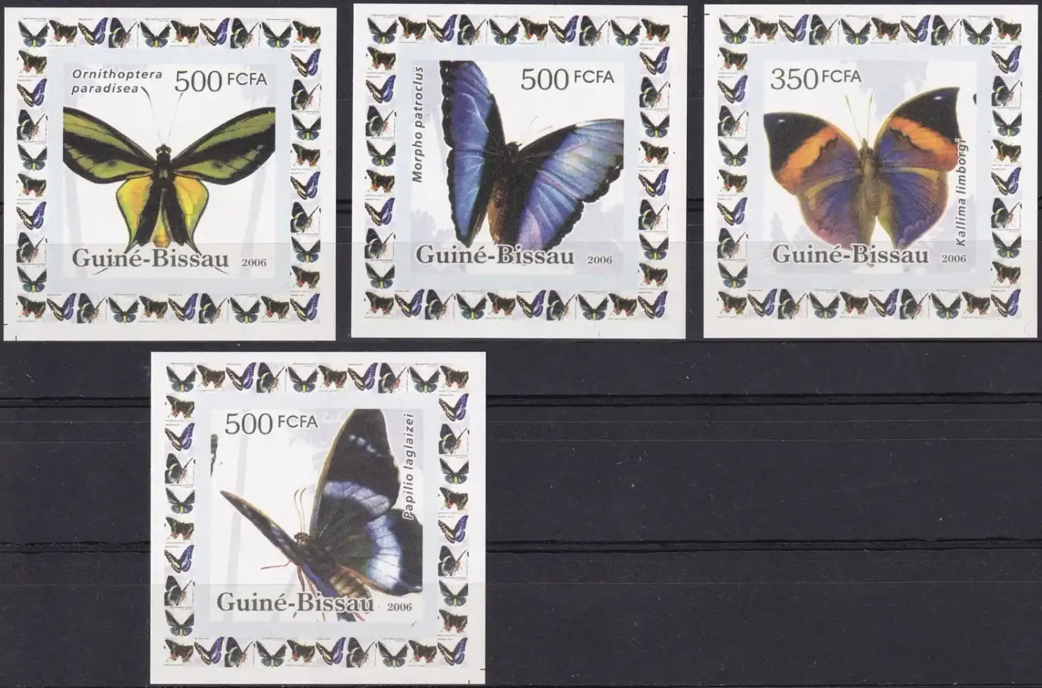 Guinea-Bissau 2006 Fauna - Butterflies Imperf. (4v) MNH(**) Guinea-Bissau 2006 Fauna - Butterflies Imperf. (4v) MNH(**)