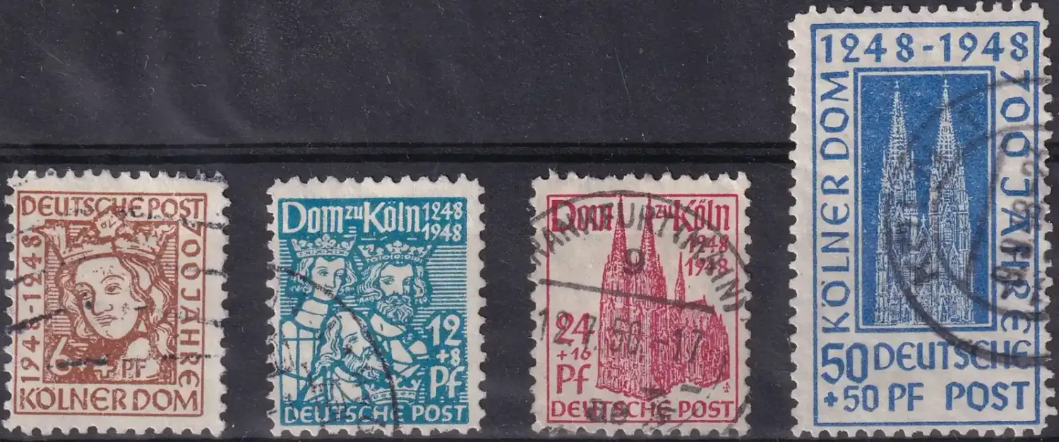 Germany (British American Zone) 1948 The 700th Anniv of Cologne Cathedral. VFU Germany (British American Zone) 1948 The 700th Anniv of Cologne Cathedral. VFU