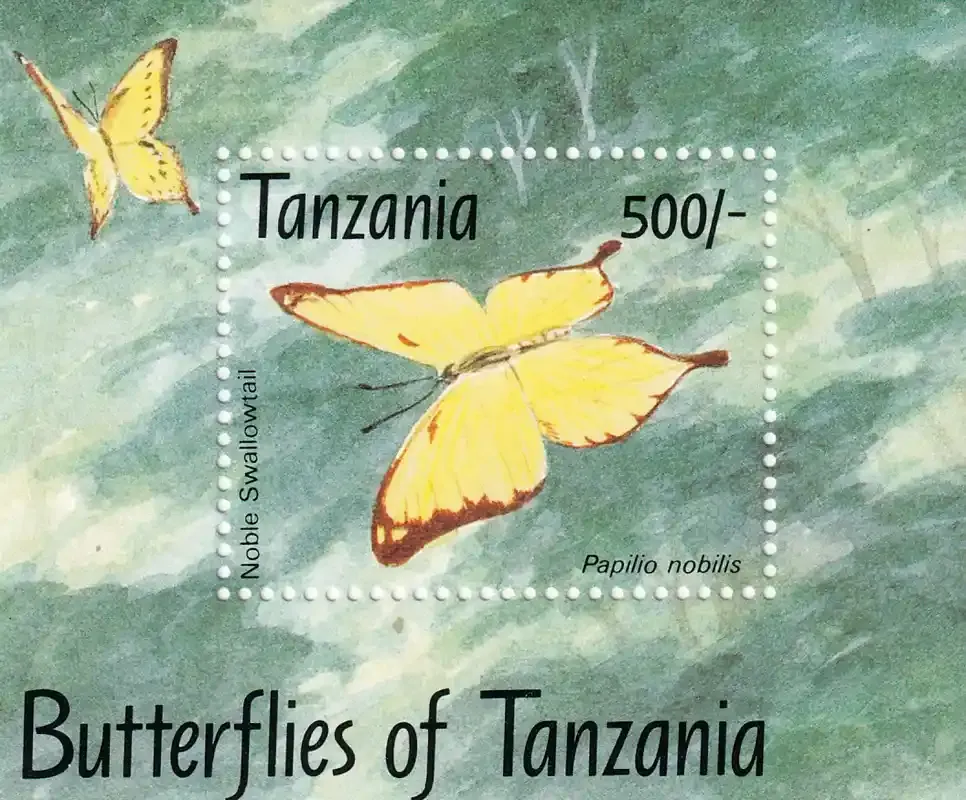Tanzania 1993 Butterflies (ss/1v) MNH(**) Tanzania 1993 Butterflies (ss/1v) MNH(**)
