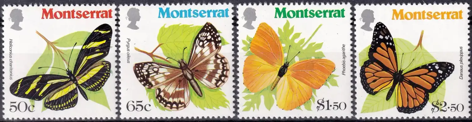 Montserrat 1981 Butterflies (4v) - MNH(**) Montserrat 1981 Butterflies (4v) - MNH(**)