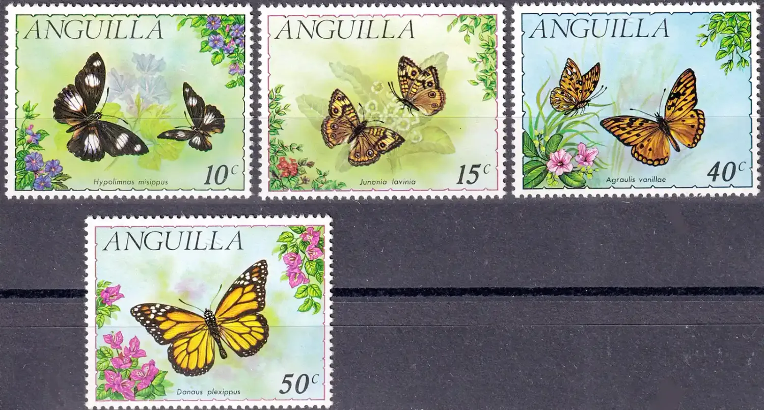 Anguilla 1971 Butterflies (4v). MNH(**) Anguilla 1971 Butterflies (4v). MNH(**)