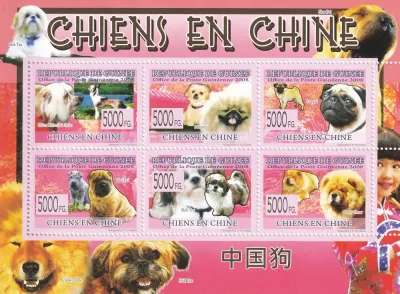 Guinea 2008 Chinese Dogs. (ss/6v). MNH(**) Guinea 2008 Chinese Dogs. (ss/6v). MNH(**)