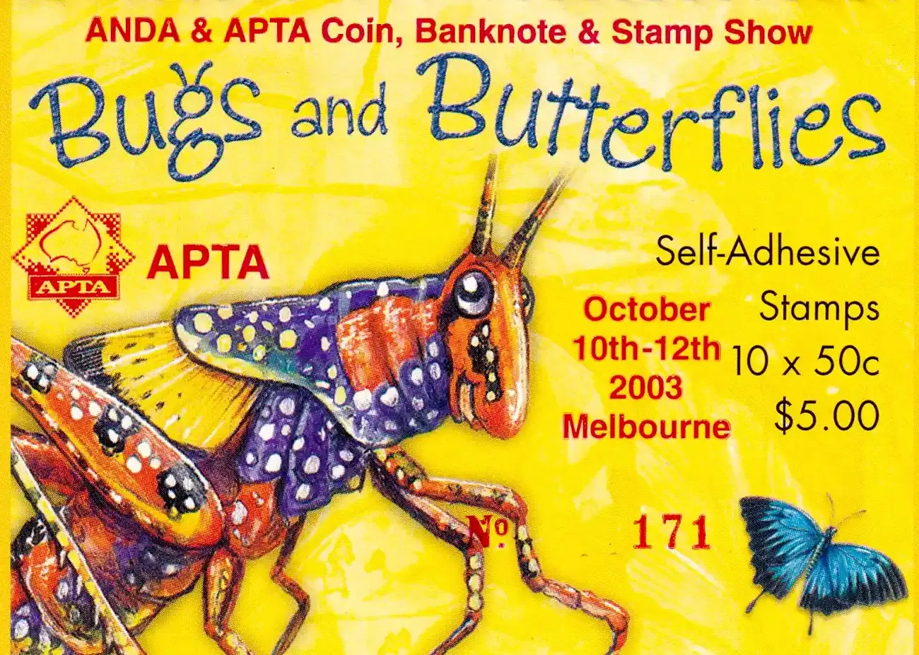 Australia 2003 Bugs & Butterflies (bklt/10v). MNH(**) Australia 2003 Bugs & Butterflies (bklt/10v). MNH(**)