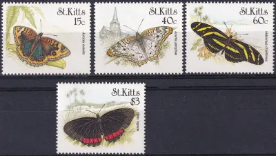 St. Kitts 1990 Butterflies (4v). MNH(**) St. Kitts 1990 Butterflies (4v). MNH(**)