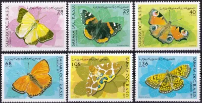 Western Sahara 1997 Butterflies (6v). MNH(**) Western Sahara 1997 Butterflies (6v). MNH(**)