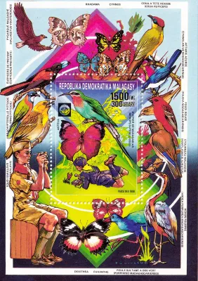 Madagascar 1988 Scout Movement - Birds and Butterflies (ss/1v)-MNH(**) Madagascar 1988 Scout Movement - Birds and Butterflies (ss/1v)-MNH(**)