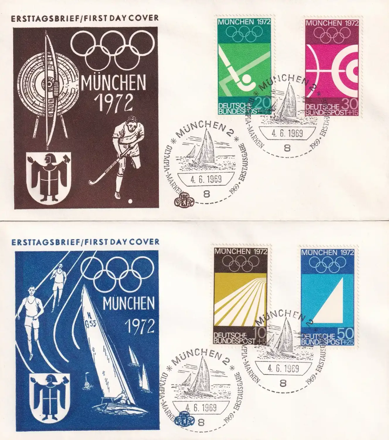 Germany 1969 Olympic Games - Munich, Germany FDC