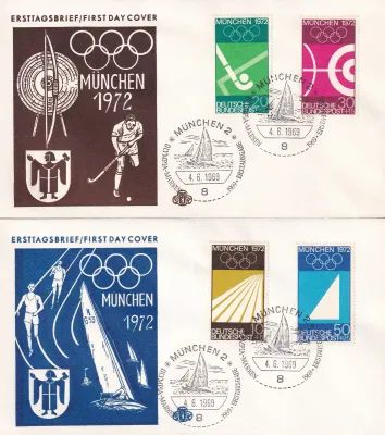 Germany 1969 Olympic Games - Munich, Germany FDC Germany 1969 Olympic Games - Munich, Germany FDC