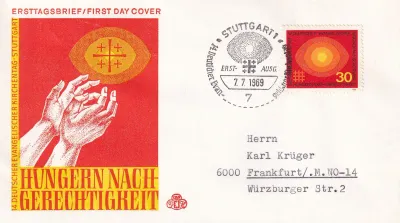 Germany 1969 The 14th German Evangelical Church Day FDC Germany 1969 The 14th German Evangelical Church Day FDC