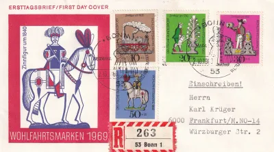 Germany 1969 Charity Stamps FDC
