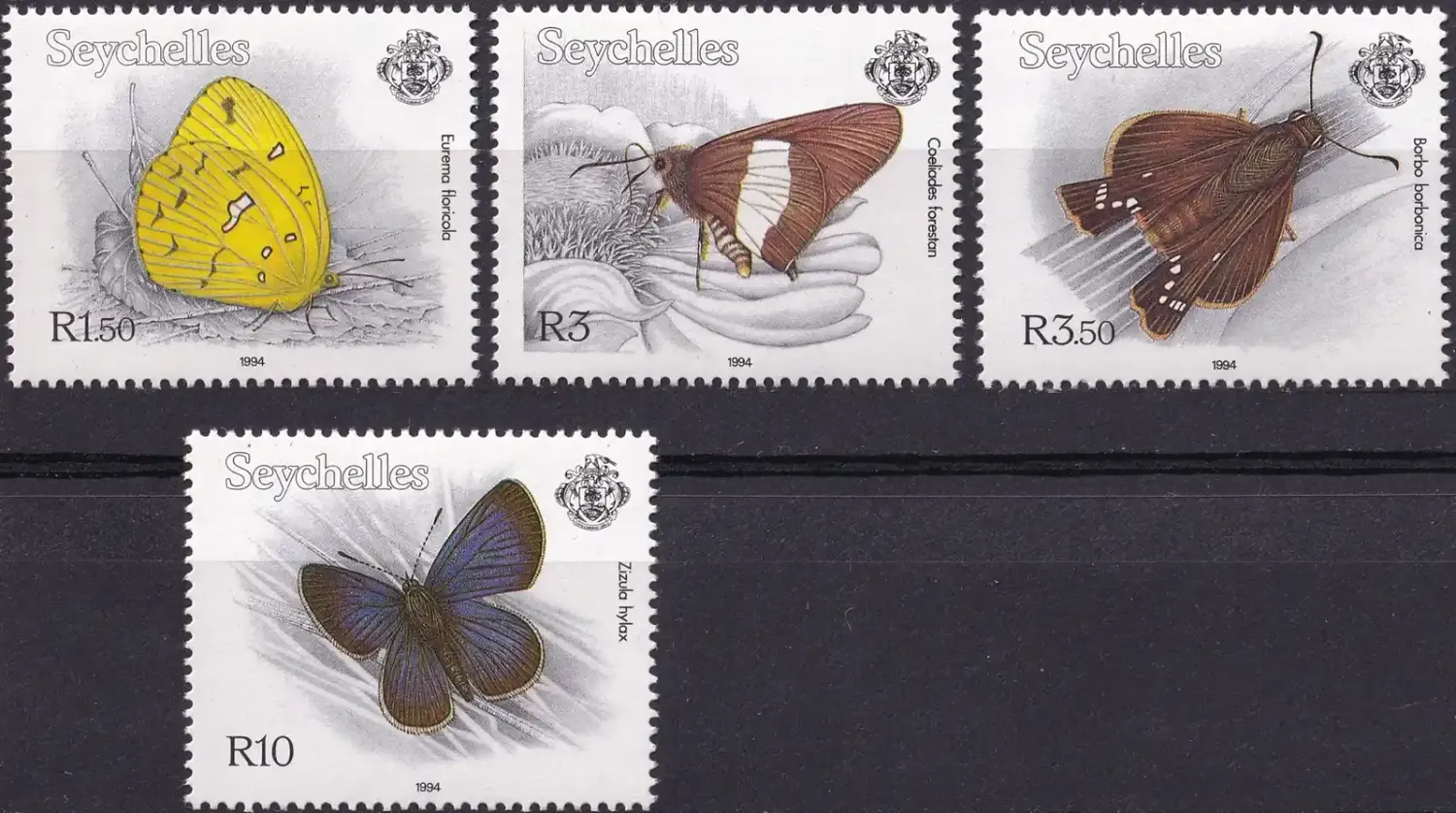 Seychelles 1994 Butterflies (4v), MNH(**) Seychelles 1994 Butterflies (4v), MNH(**)