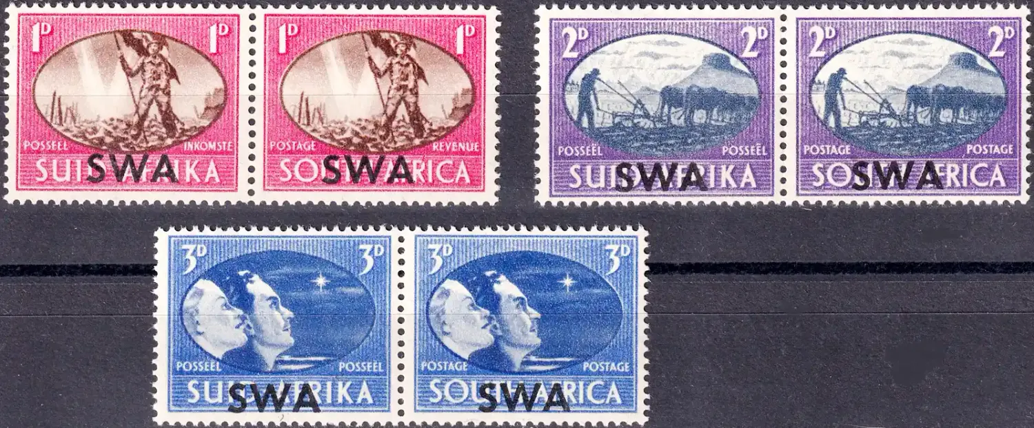 South West Africa 1945 South Africa Postage Stamps Overprinted "SWA" - MNH(**) South West Africa 1945 South Africa Postage Stamps Overprinted "SWA" - MNH(**)
