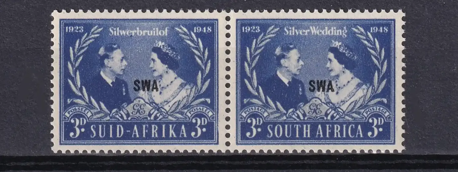 South West Africa 1948 South Africa Postage Stamps Overprinted "SWA" (2v). MNH(**)