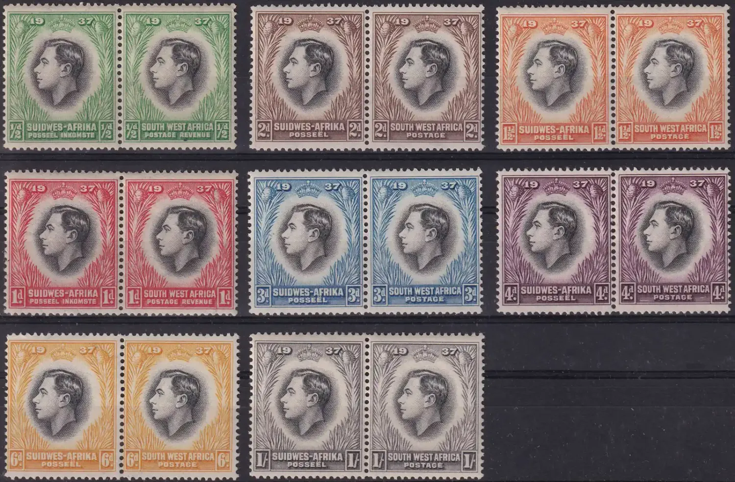 South West Africa 1937 Coronation of King George VI. MNH(**) South West Africa 1937 Coronation of King George VI. MNH(**)