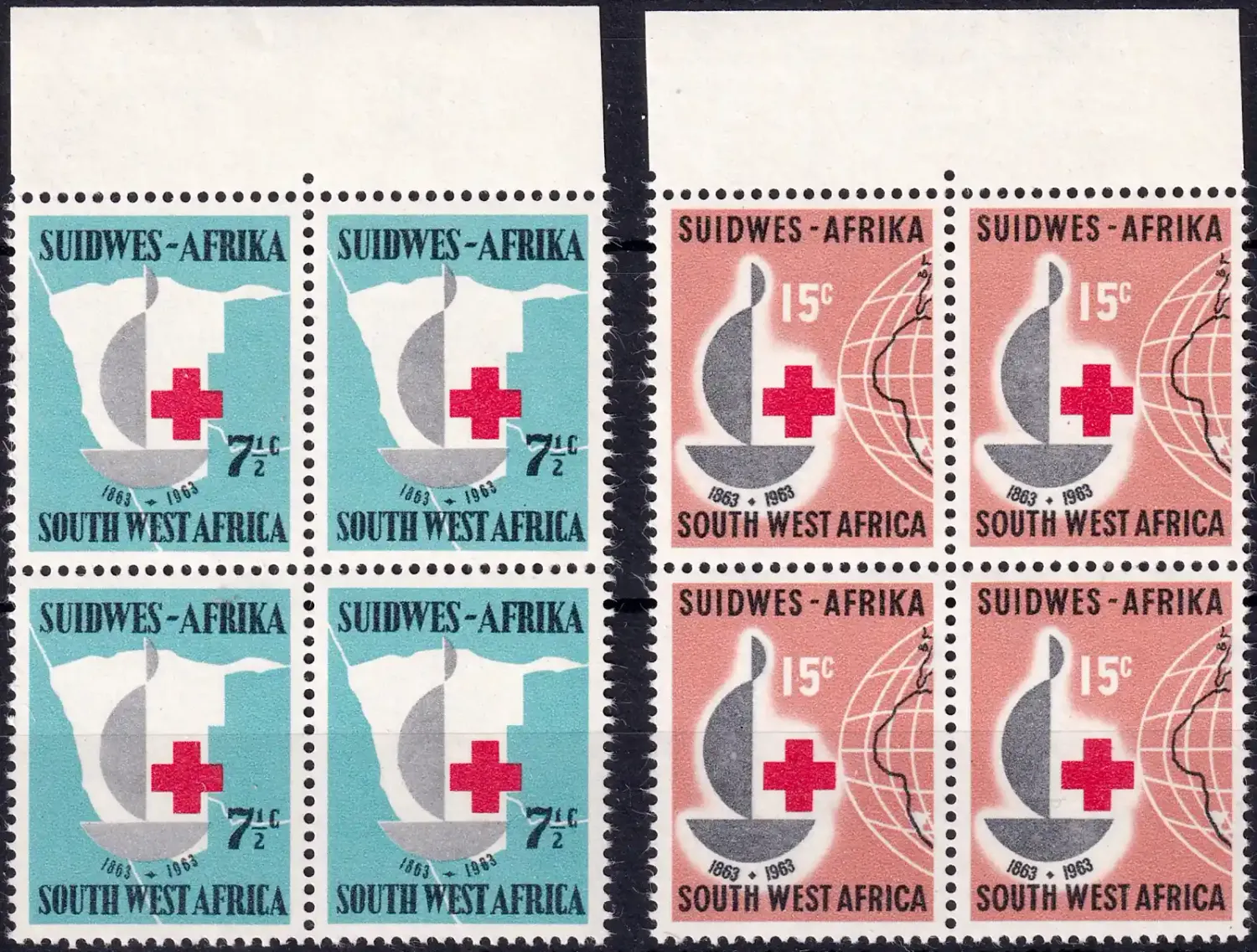 South West Africa 1963 The 100th Anniv of the Red Cross (C/Blocks). MNH(**)