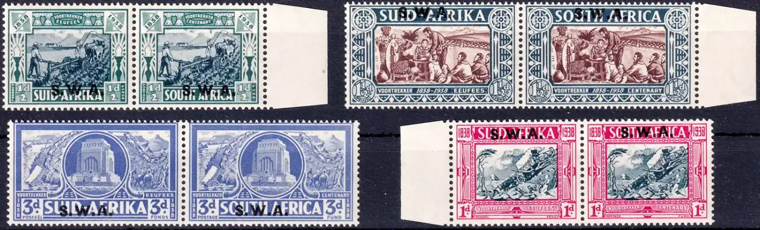 South West Africa 1938 South Africa Stamps Overprinted "S.W.A." Voortrekker Monument. MNH (**). South West Africa 1938 South Africa Stamps Overprinted "S.W.A." Voortrekker Monument. MNH (**).