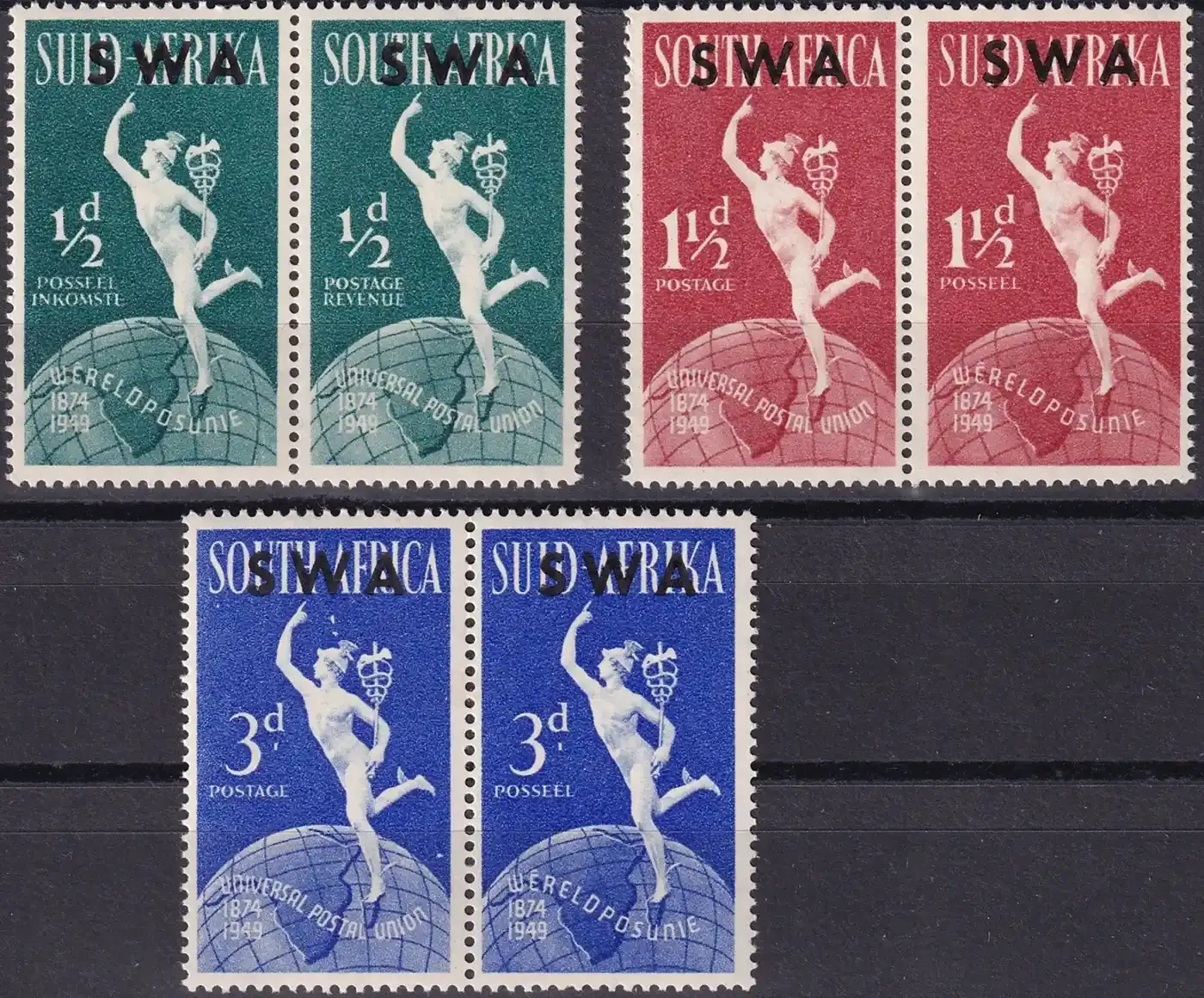 South West Africa 1949 The 75th Anniv of the Universal Postal Union. MNH(**). South West Africa 1949 The 75th Anniv of the Universal Postal Union. MNH(**).