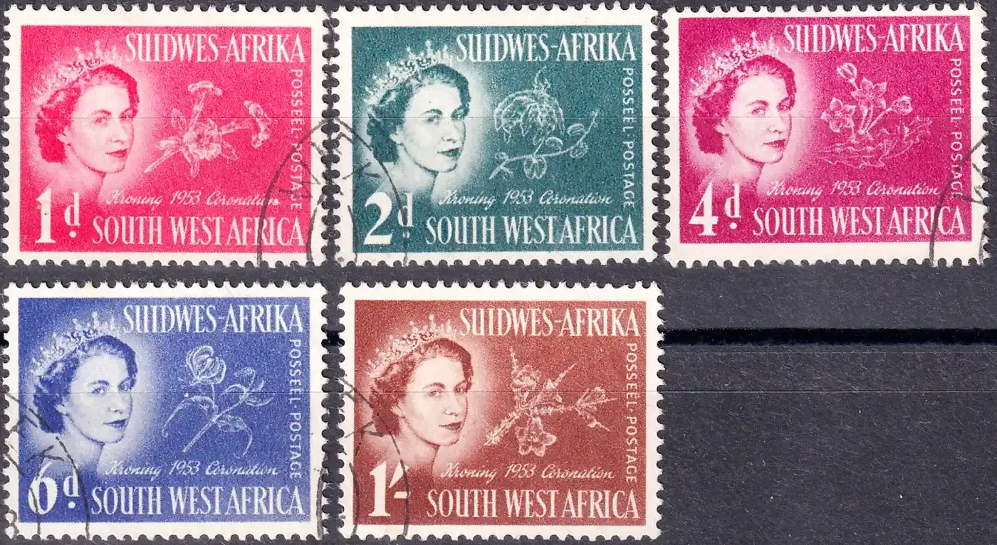 South West Africa 1953 Coronation of Queen Elizabeth II. VFU South West Africa 1953 Coronation of Queen Elizabeth II. VFU