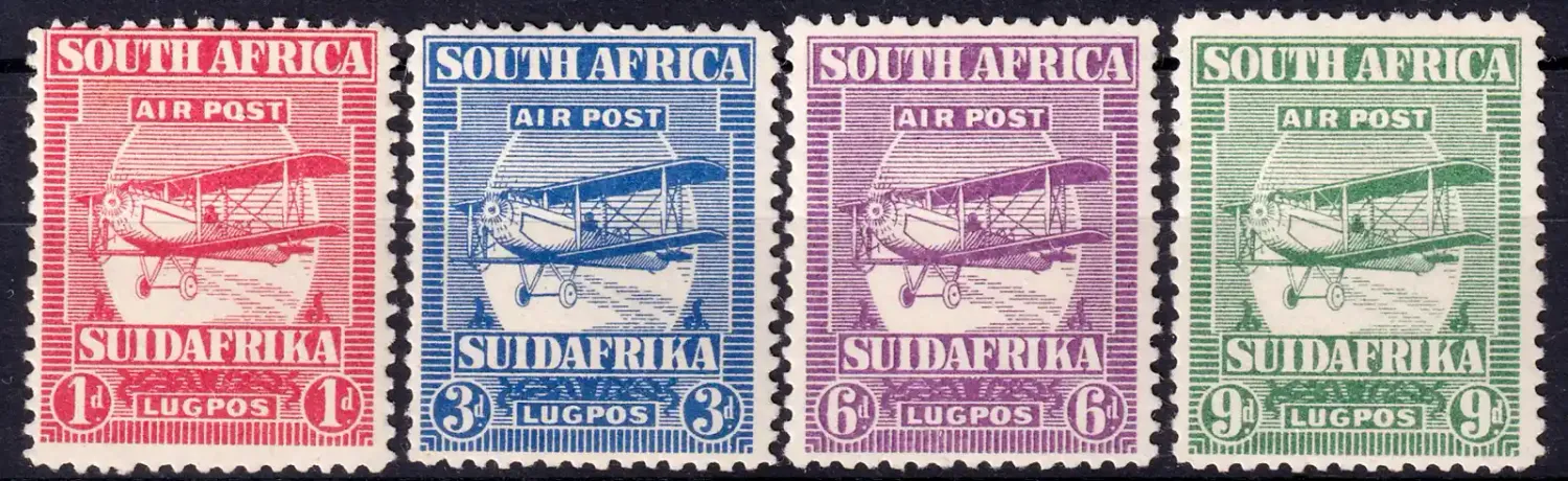 South Africa 1925 Airmail - Airplanes. MLH(*) South Africa 1925 Airmail - Airplanes. MLH(*)