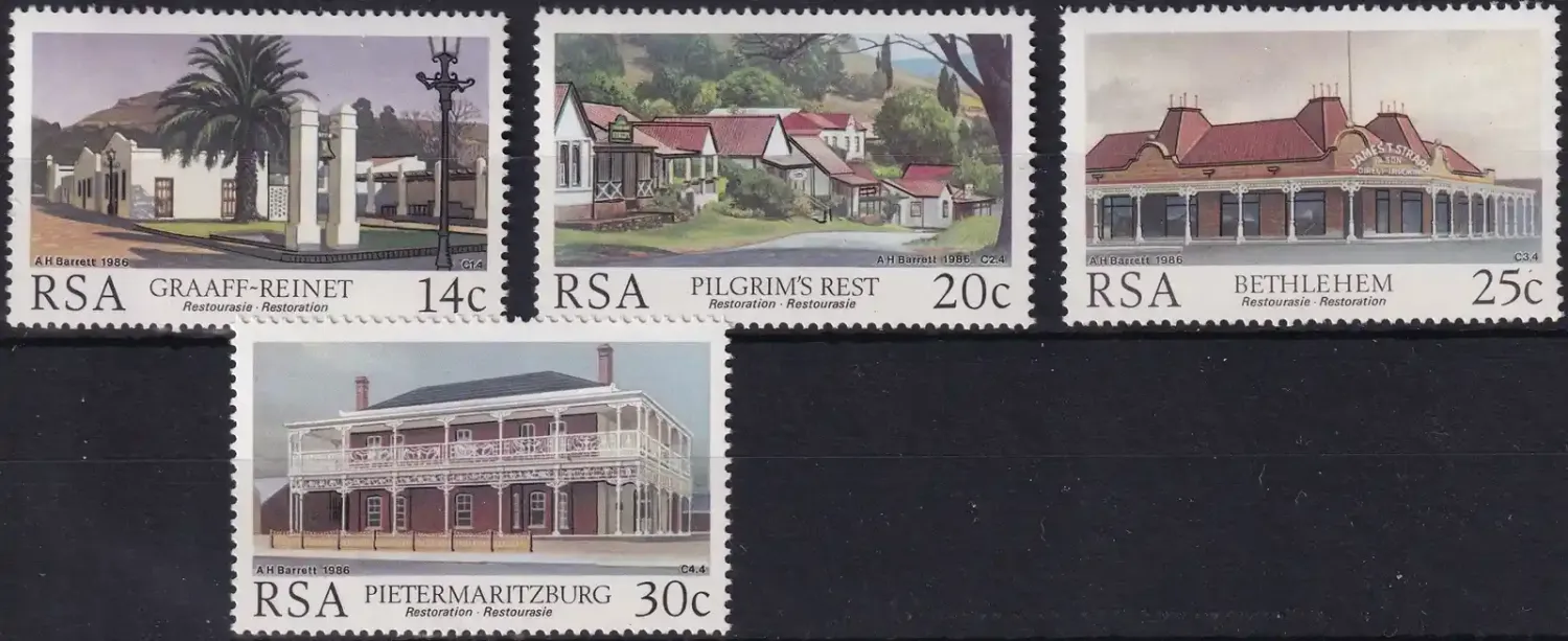South Africa 1986 Restoration of Historic Buildings (4v-MNH(**) South Africa 1986 Restoration of Historic Buildings (4v-MNH(**)