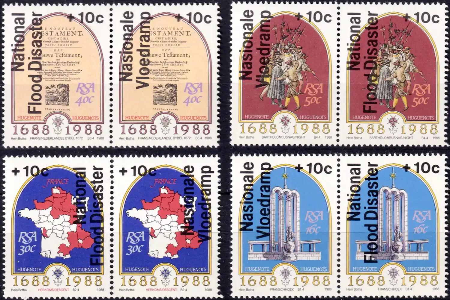 South Africa 1988 National Flood Relief Fund - Overprint in English or Afrikaans-MNH(**)