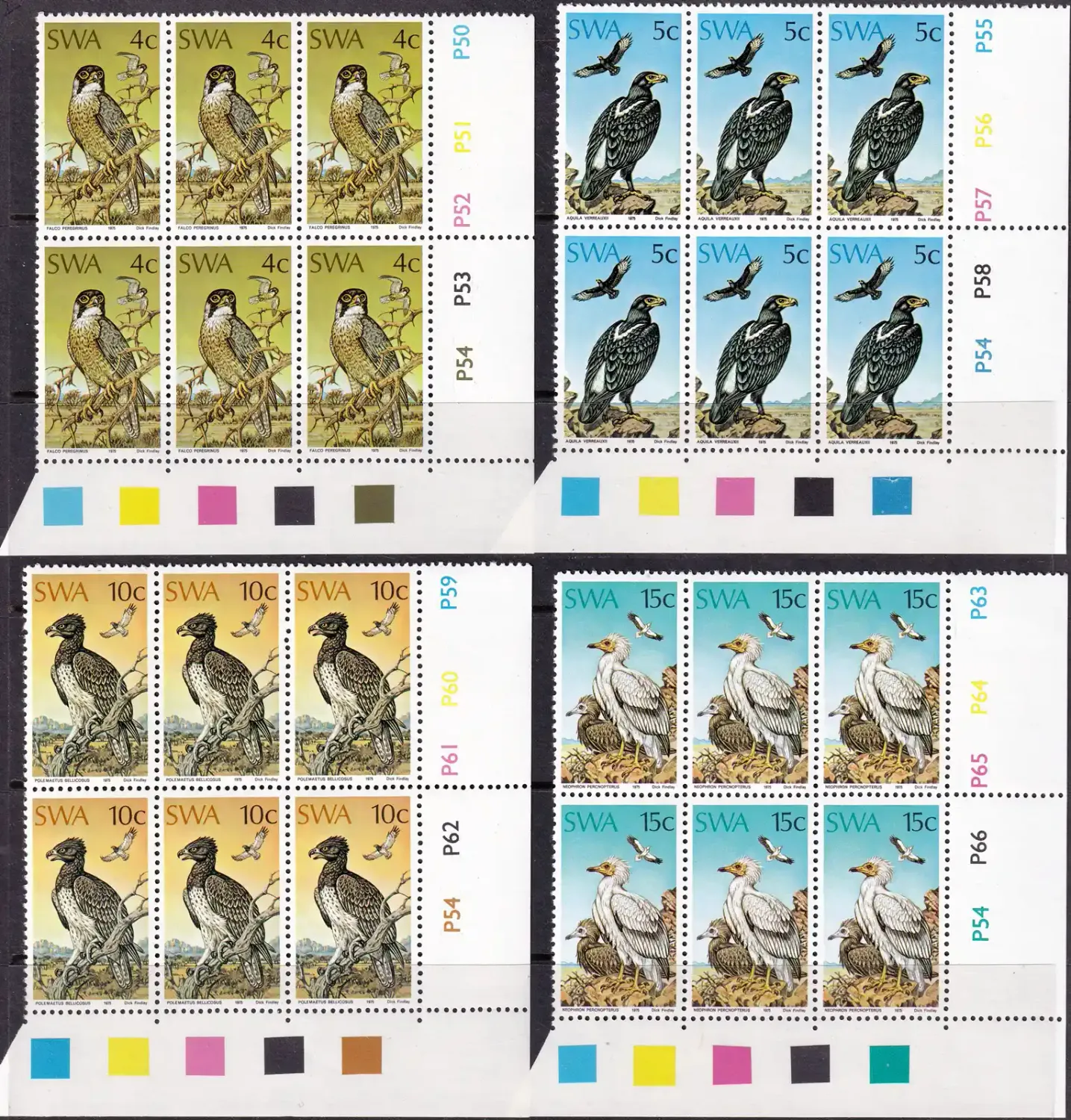 South West Africa 1975 Birds (C/Blocks). MNH(**) South West Africa 1975 Birds (C/Blocks). MNH(**)