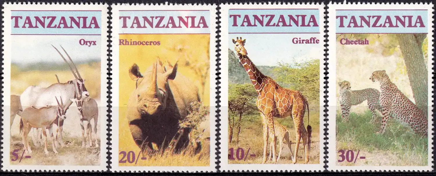 Tanzania 1986 Endangered Animals (4v). MNH(**) Tanzania 1986 Endangered Animals (4v). MNH(**)