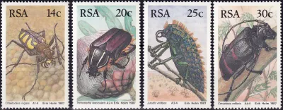 South Africa 1987 Insects, Beetles (4v-MNH(**) South Africa 1987 Insects, Beetles (4v-MNH(**)