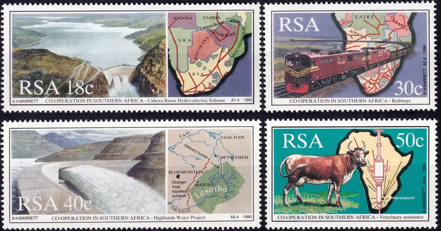 South Africa 1990 Co-operation in Southern Africa (4v)-MNH(**) South Africa 1990 Co-operation in Southern Africa (4v)-MNH(**)