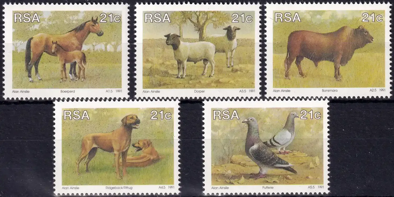South Africa 1991 Animal Breeding in South Africa (4v)-MNH(**) South Africa 1991 Animal Breeding in South Africa (4v)-MNH(**)