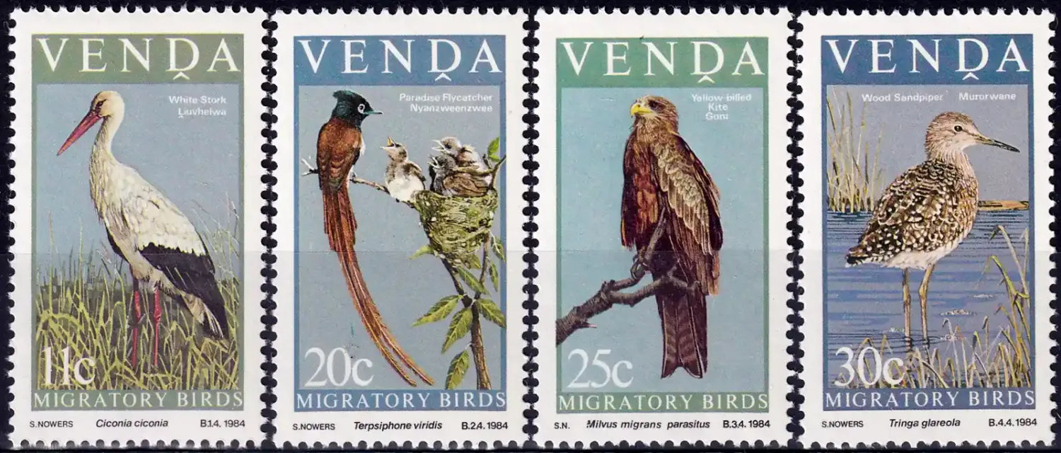 Venda 1984 Migratory Birds (4v). MNH(**) Venda 1984 Migratory Birds (4v). MNH(**)