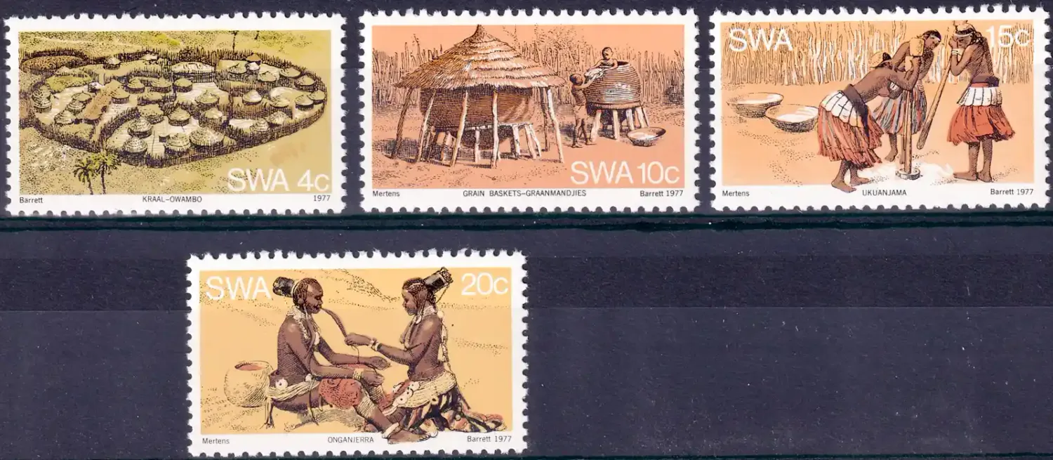 South West Africa 1977 Life and Tradition of Wambos (4v). MNH(**)