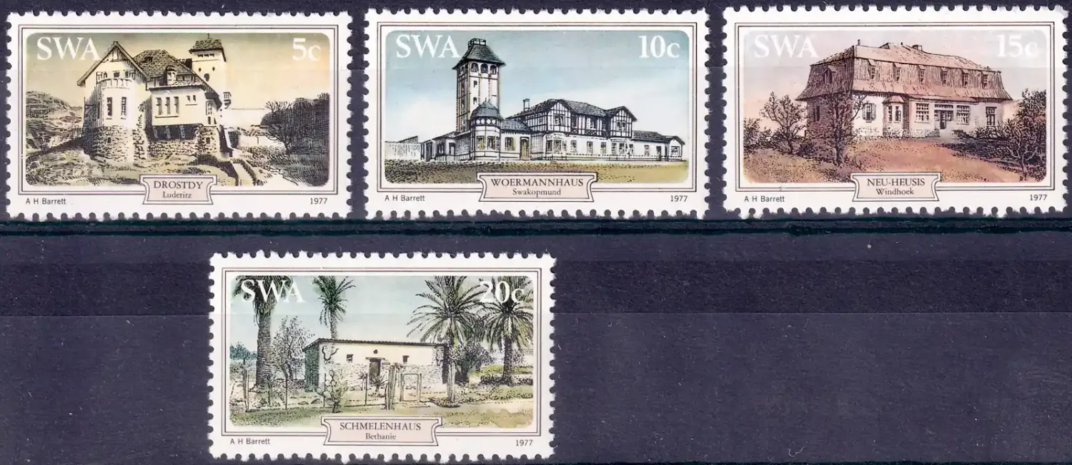South West Africa 1977 Historic Houses (4v). MNH(**)