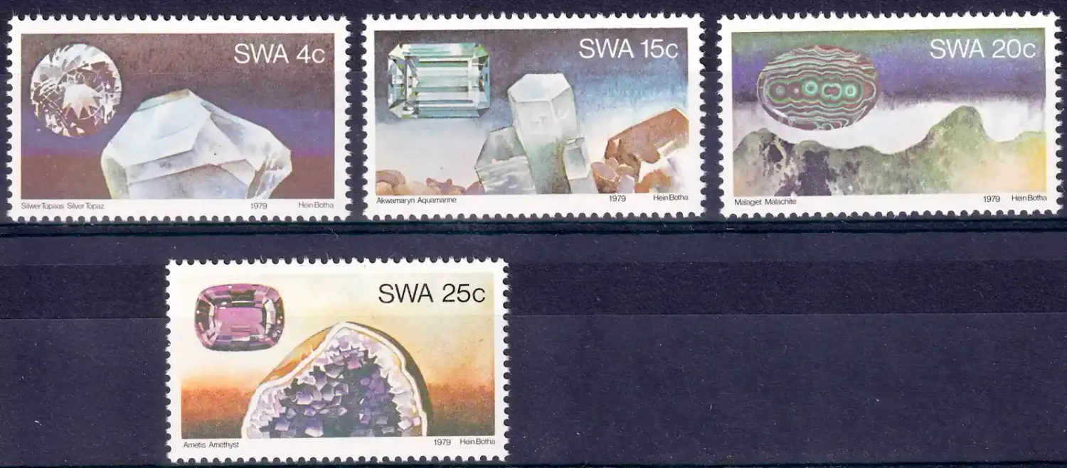 South West Africa 1979 Gemstones from Southwest Africa (4v). MNH(**)