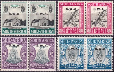 South West Africa 1935 South Africa "Voortrekker" Stamps Overprinted "S.W.A.". MNH(**) South West Africa 1935 South Africa "Voortrekker" Stamps Overprinted "S.W.A.". MNH(**)